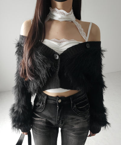 【 ２color ／ カップ付 】レースチョーカーストラップリブキャミソール ／ lace choker strap lib camisole