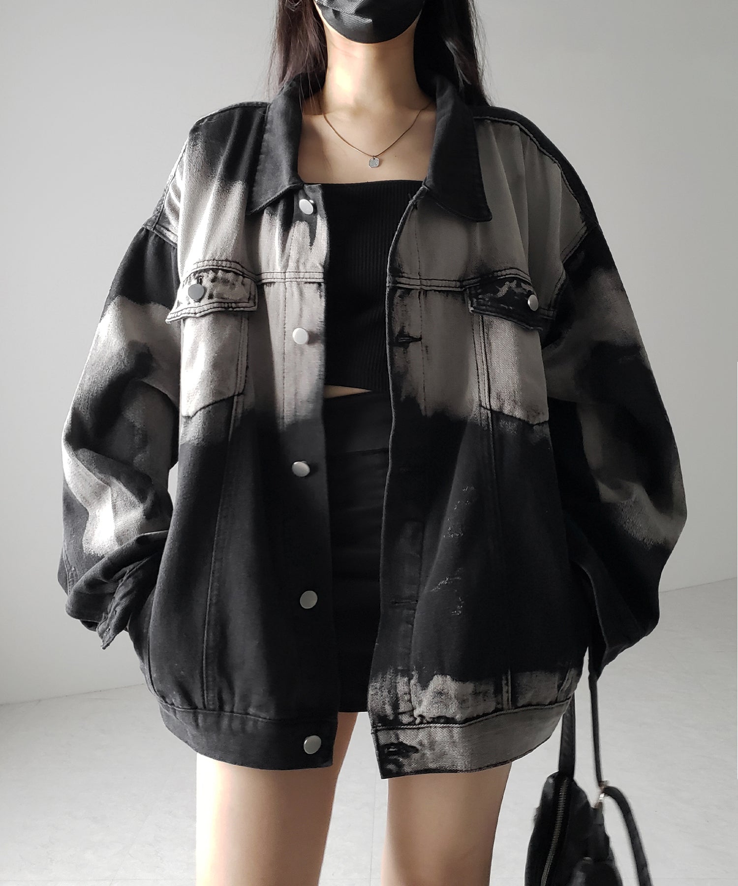 【 ３size 】タイダイブリーチヴィンテージオーバーデニムジャケット ／ tie dye bleach vintage over denim jacket