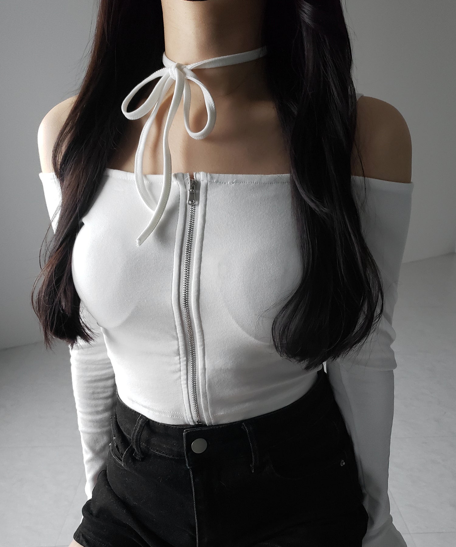clear≪再入荷≫肩リボンノースリーブブラウス[CL8332]