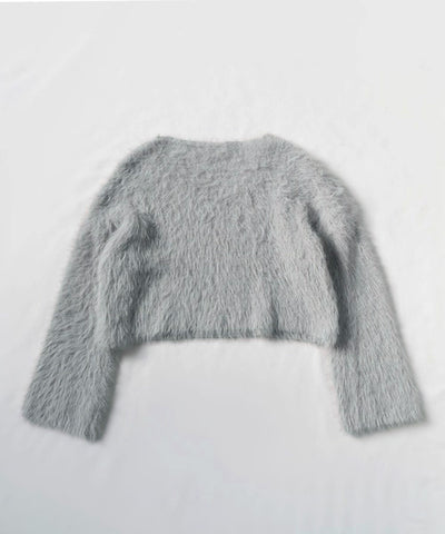 【 7color 】カットアウトショートシャギーニット