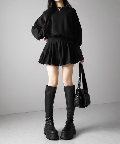 オーバースウェットフレアミニワンピース ／ over sweat flare mini onepiece