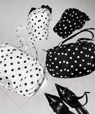 ドットミニボストンショルダーバッグ　／ Dot mini boston shoulder bag