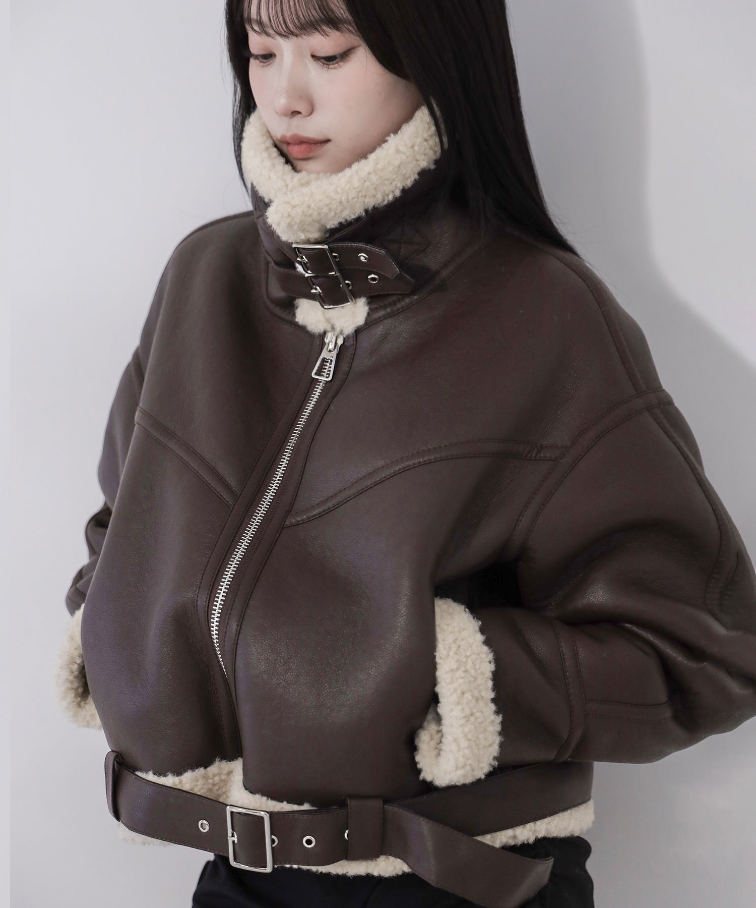 ムートンジャケット　b-3 ヴィンテージ B-3ヴィンテージレザーボアムートンジャケット ／ B-3 vintage leather