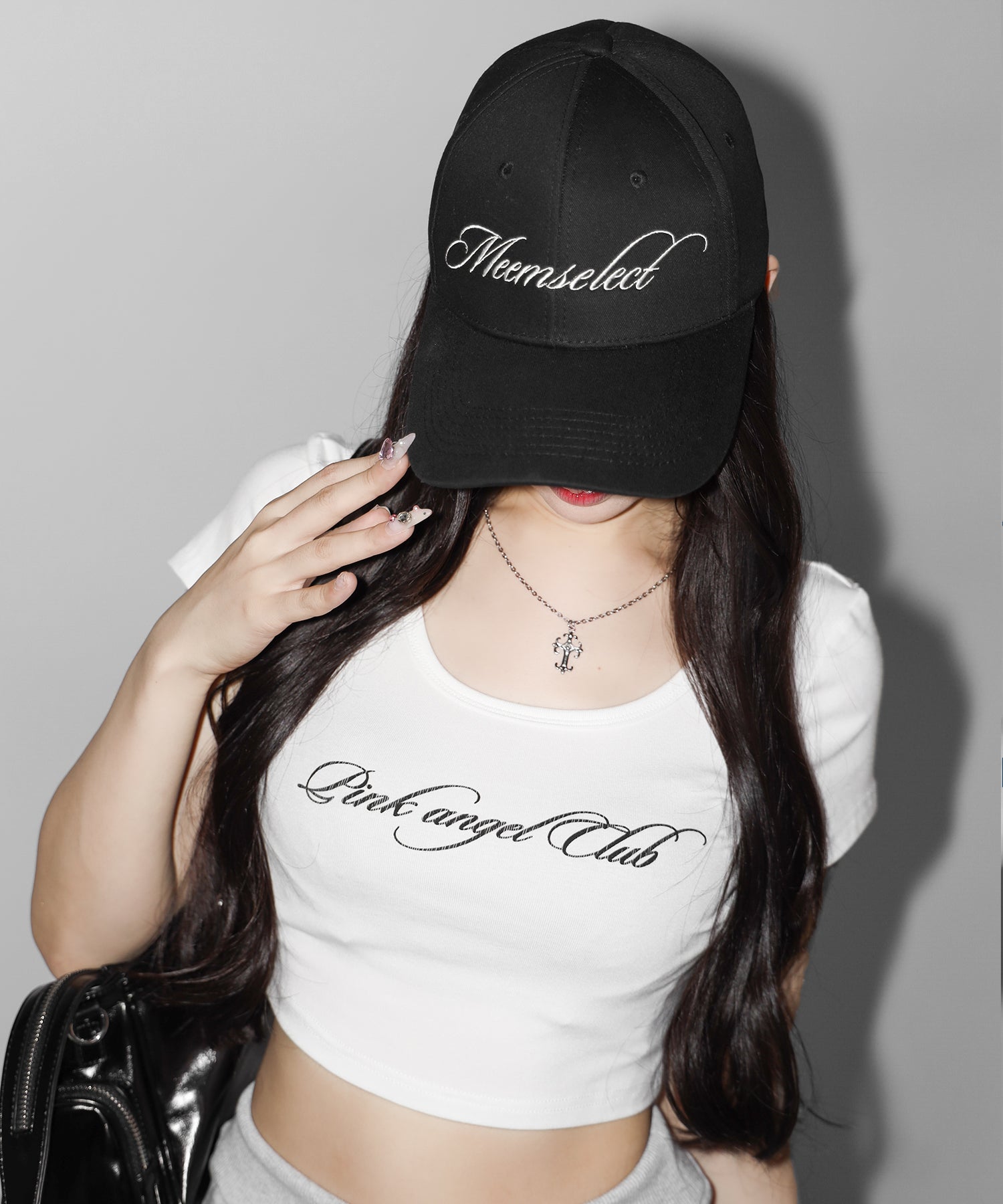 【 PINK ANGEL CLUB 】lettering LOGO embroidery CAP ／ レタリングロゴ刺繍キャップ