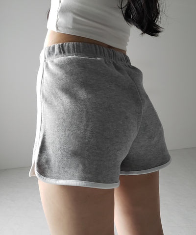 【 ３color 】サイドラインパイピングスウェットショートパンツ ／ sideline piping sweat short pants