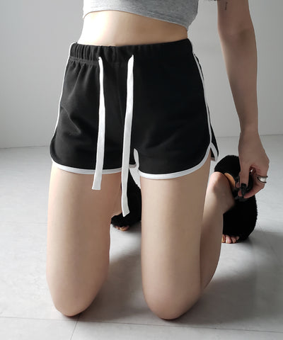 【 ３color 】サイドラインパイピングスウェットショートパンツ ／ sideline piping sweat short pants