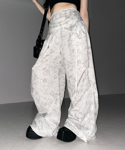 ガーターレイヤードヴィンテージタックワイドパンツ ／ garter layered vintage tack wide pants