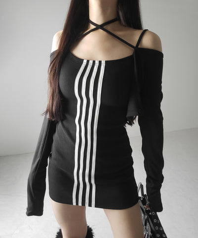 ４ラインタイトミニキャミワンピース ／ 4 line tight mini cami onepiece