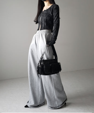 【 ２color 】ダブルジップヴィンテージカットソーカーディガン ／ double zip vintage cut sew cardigan