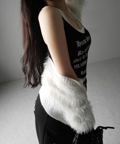 【 ２color 】グランジロゴレイヤードキャミソールトップス ／ grunge logo layered camisole tops