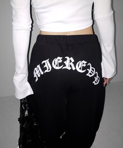グランジロゴバックプリントスウェットワイドパンツ ／ grunge logo back print sweat wide pants
