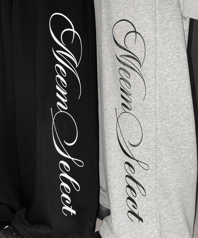 【 セットアップ可能 】レタリングロゴプリントワイドスウェットパンツ ／ lettering logo print wide sweat pants