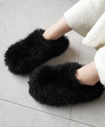 クリンクルフェイクファールームシューズ ／ crinkle fake fur room shoes