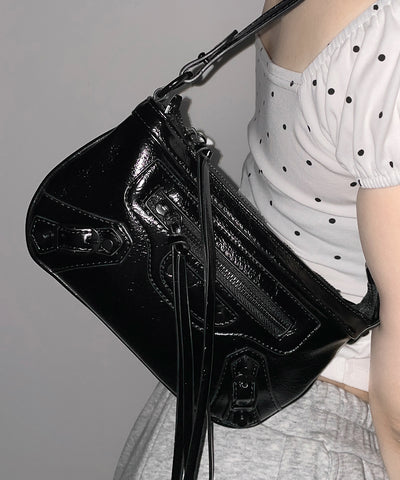 【 ショルダーストラップ付き２WAY 】ヴィンテージライクグランジミニハンドバッグ／ vintage like grunge mini hand bag