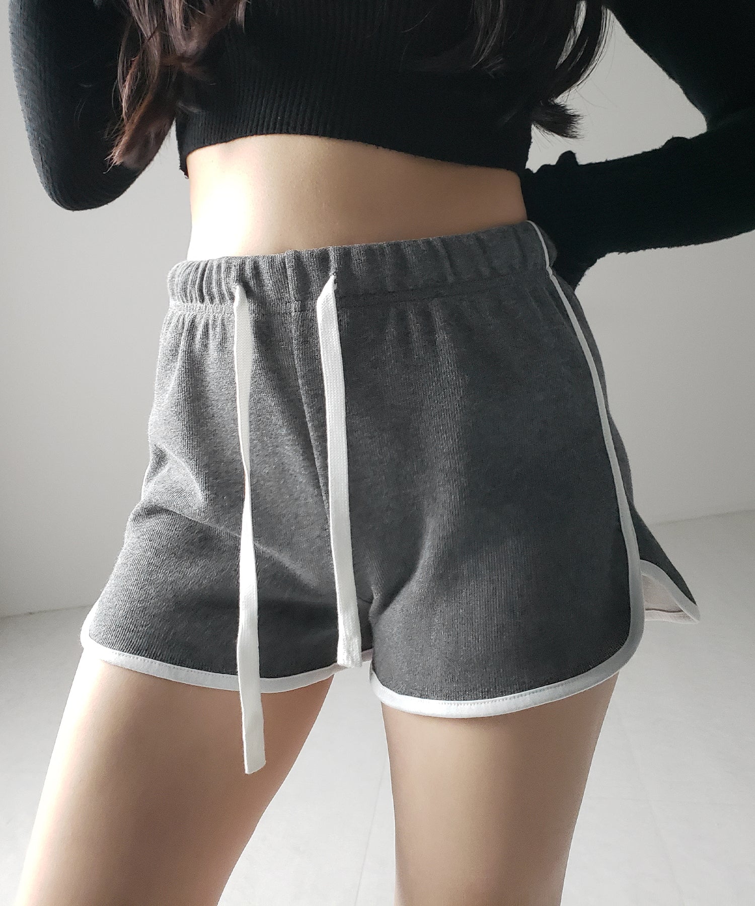 【 ３color 】サイドラインパイピングスウェットショートパンツ ／ sideline piping sweat short pants