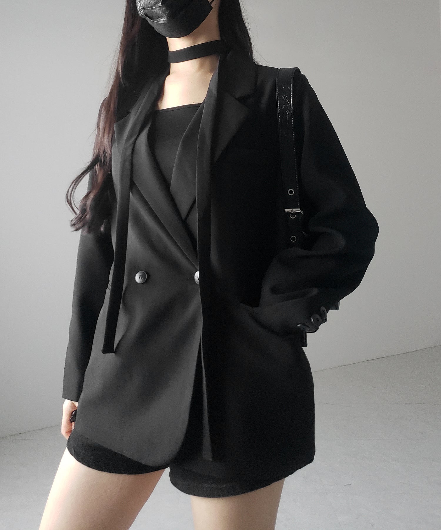 【 ２WAY 】チョーカータイ付きテーラードジャケット／ choker tie set tailored jacket