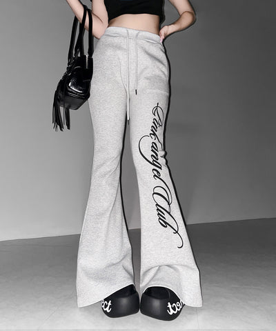 【 PINK ANGEL CLUB 】レタリングロゴスウェットフレアパンツ ／ PINK ANGEL CLUB lettering logo sweat flare pants