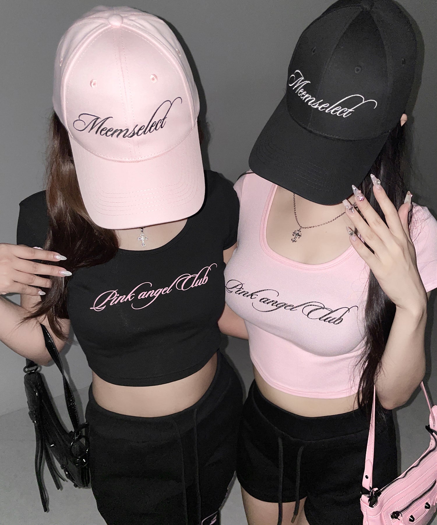 【 PINK ANGEL CLUB 】lettering LOGO embroidery CAP ／ レタリングロゴ刺繍キャップ