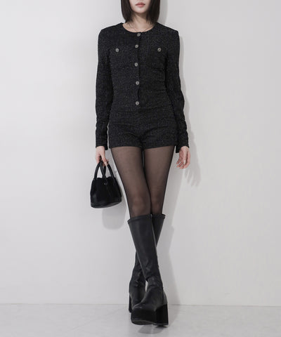 ブラックツイードレディミニオールインワン ／ black tweed lady mini allinone