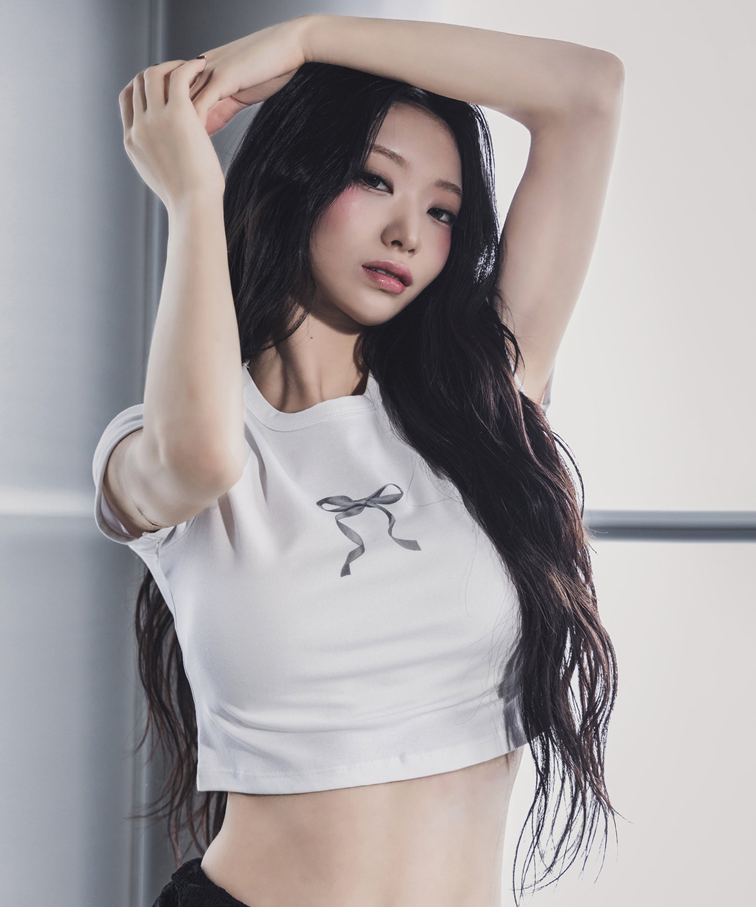 【 ４color 】ミニリボンショートちびＴシャツ ／mini ribbon short chibi Tee
