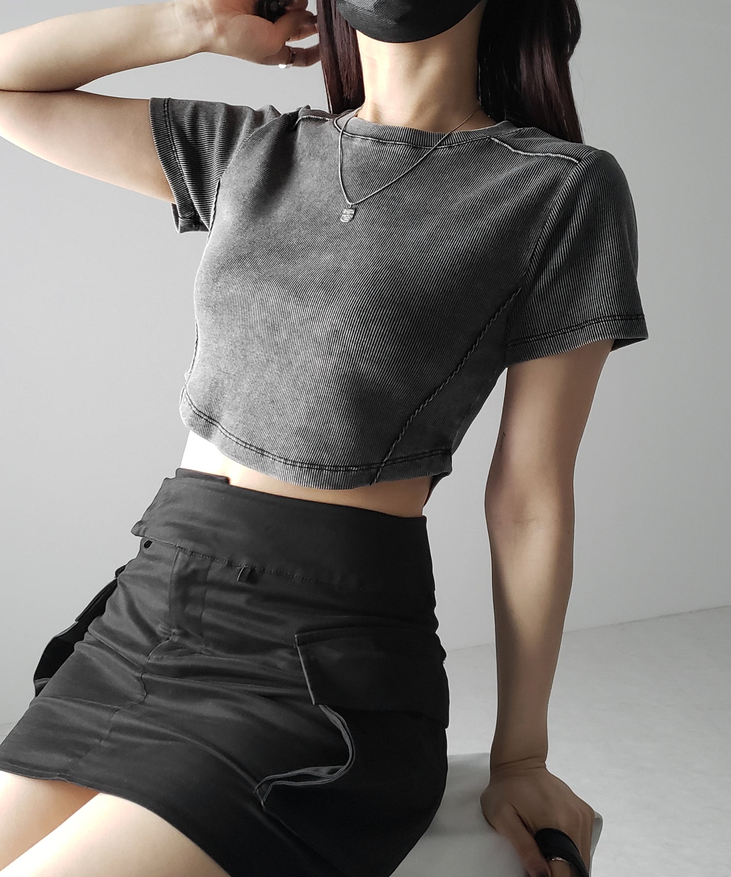 ヴィンテージショートリブＴシャツ ／ sideline vintage short lib T-shirt
