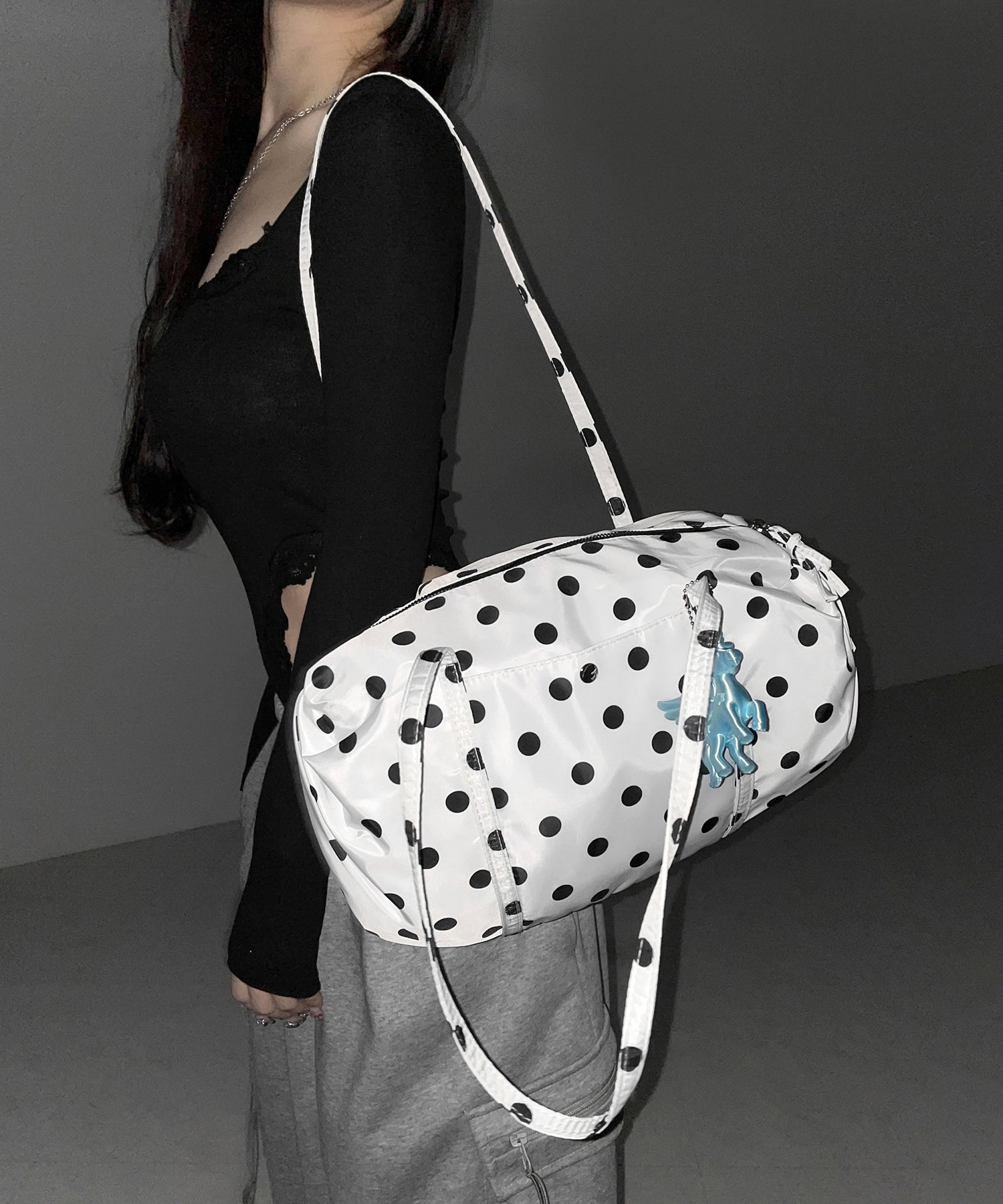 ドットミニボストンショルダーバッグ　／ Dot mini boston shoulder bag