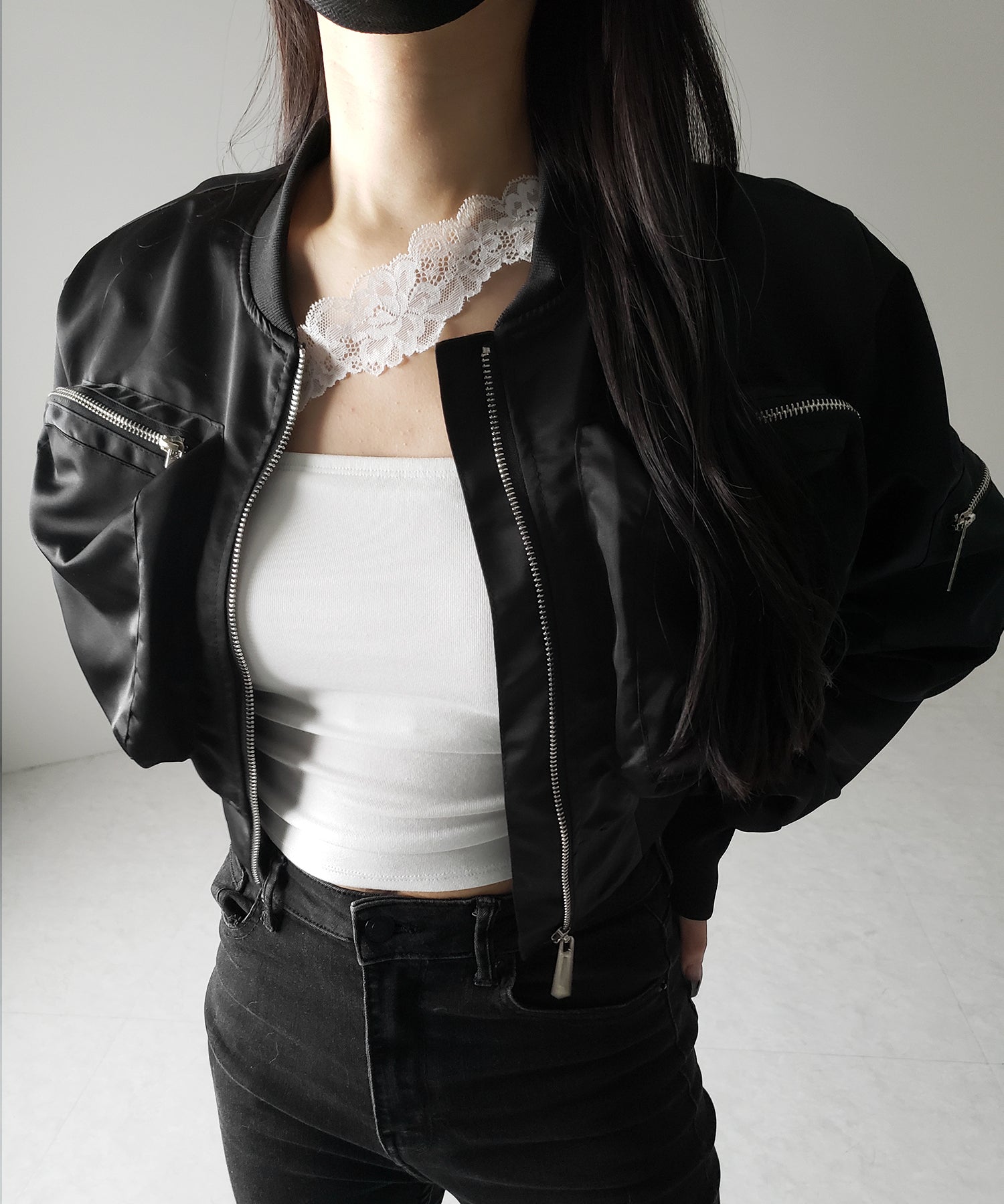【 ２color ／ カップ付 】ナナメレーススクエアキャミソール ／ naname lace square camisole