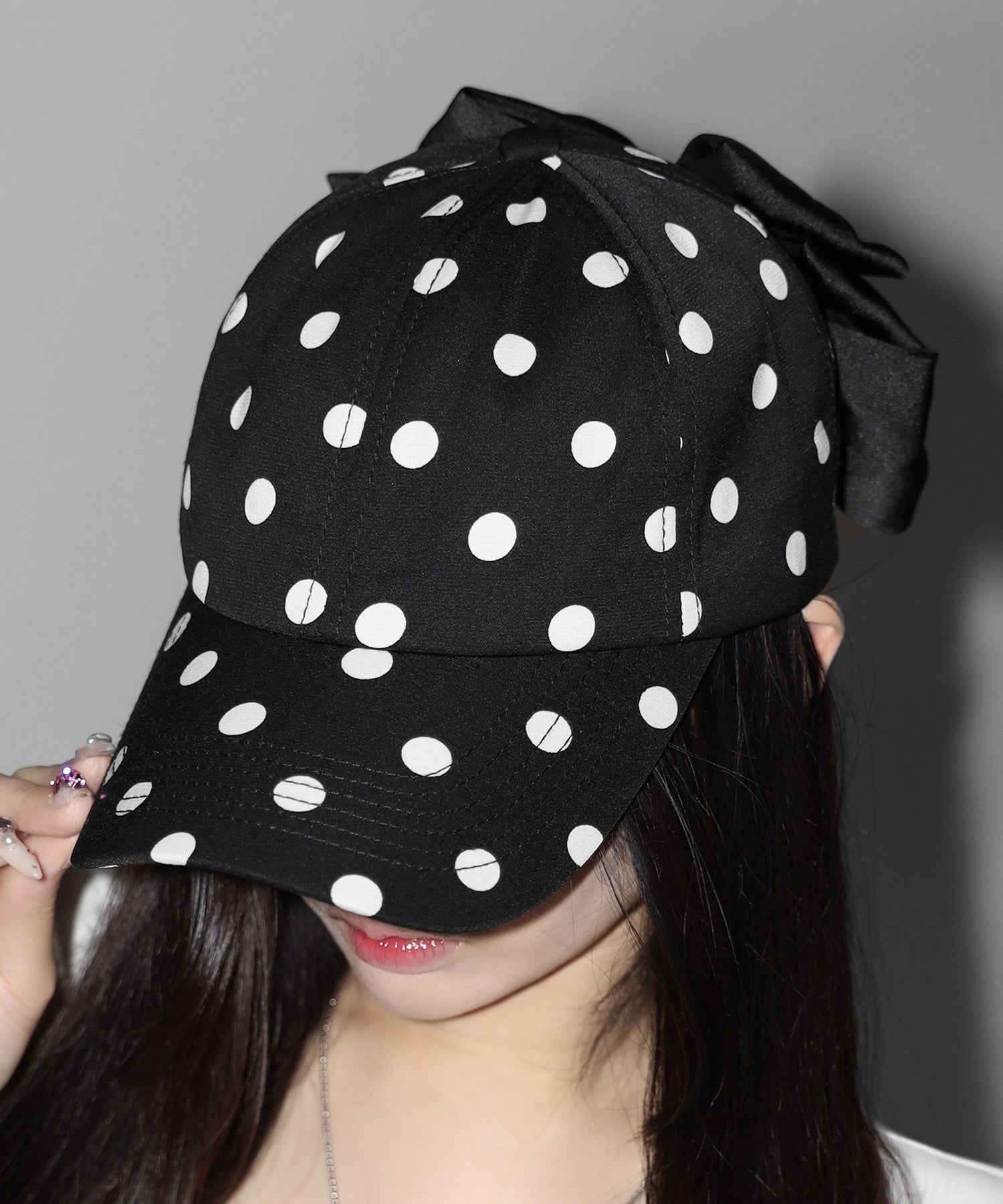 ドットバックリボンキャップ ／ DOT back ribbon CAP