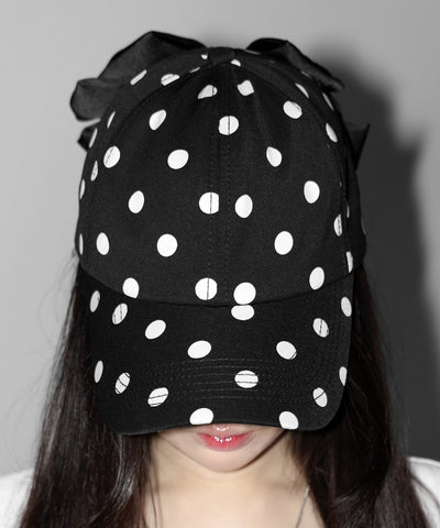 ドットバックリボンキャップ ／ DOT back ribbon CAP