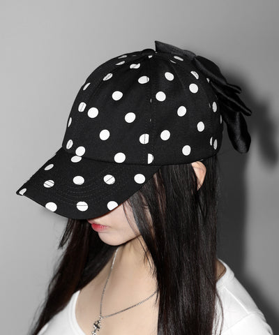 ドットバックリボンキャップ ／ DOT back ribbon CAP