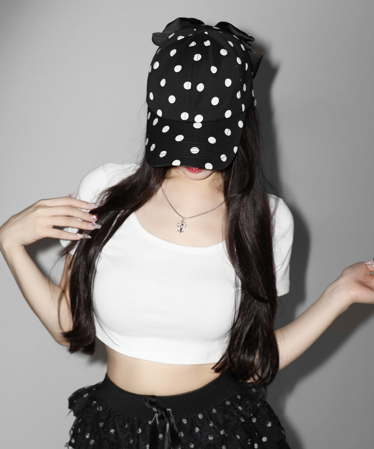 ドットバックリボンキャップ ／ DOT back ribbon CAP