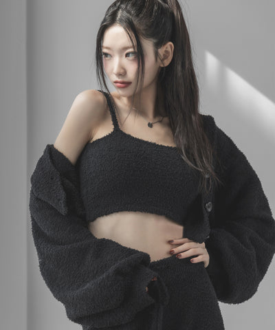 【セットアップ可能 】マシュマロタッチショートキャミソール ／ marshmallow touch short camisole
