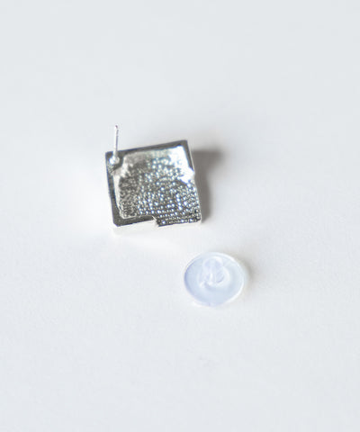 SQUARE SILVER MINIMAL PIERCE ／ スクエアシルバーミニマルピアス