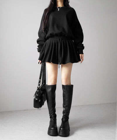 オーバースウェットフレアミニワンピース ／ over sweat flare mini onepiece