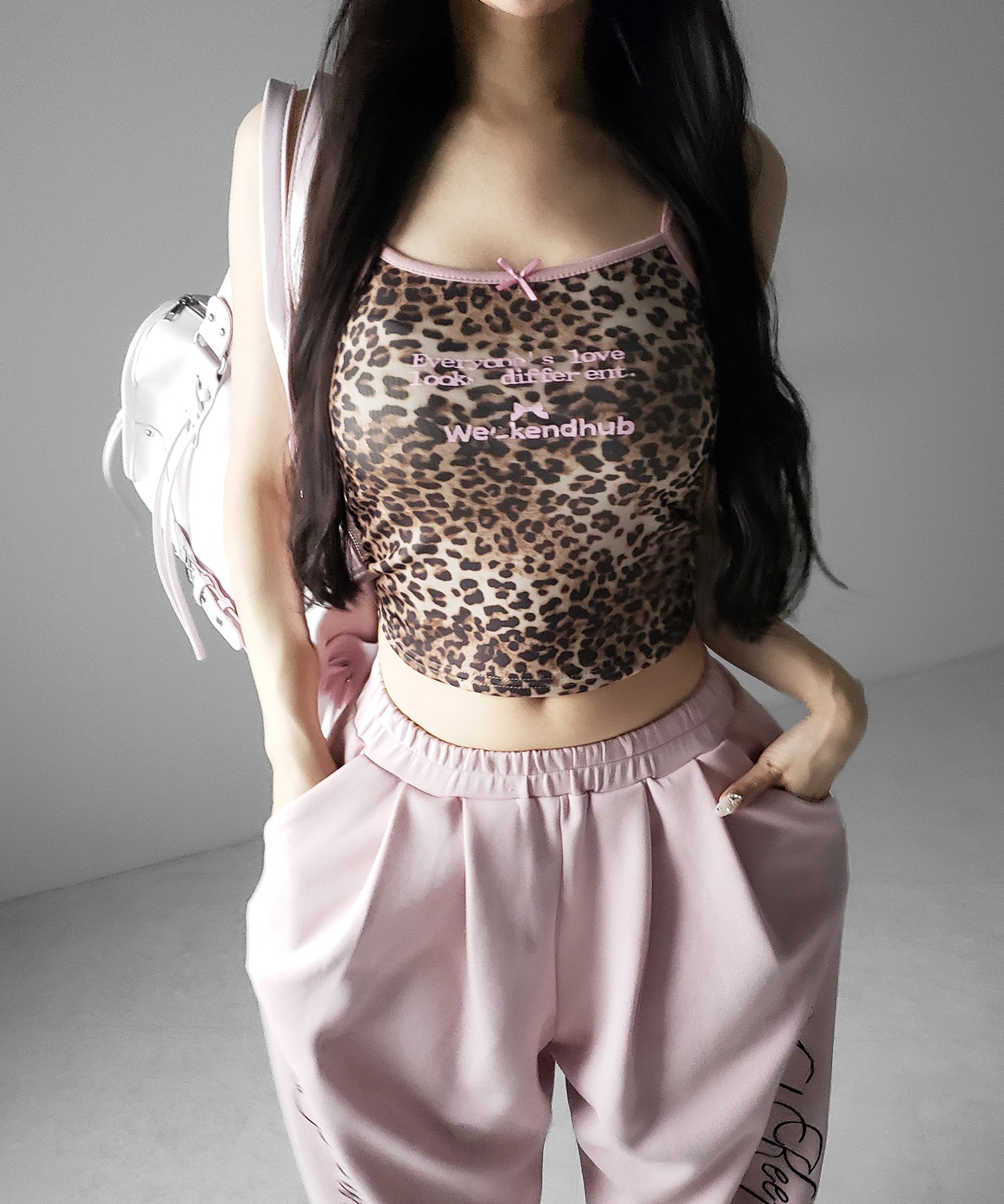 レオパードロゴパイピングキャミソール ／ leopard logo piping camisole