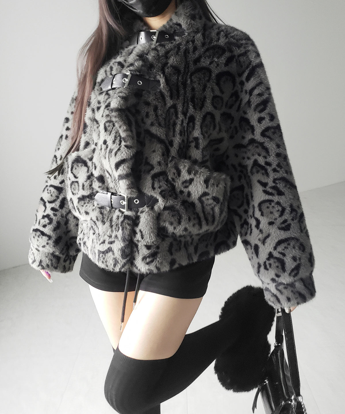 【 大人気につき新色追加！】B-3 レオパードボリュームファーコート ／ B-3 leopard volume fur coat