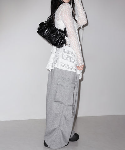 【ショルダーにできる2WAY】4バックルポケットワンハンドルショルダーバッグ／4 buckle pocket one handle shoulder bag