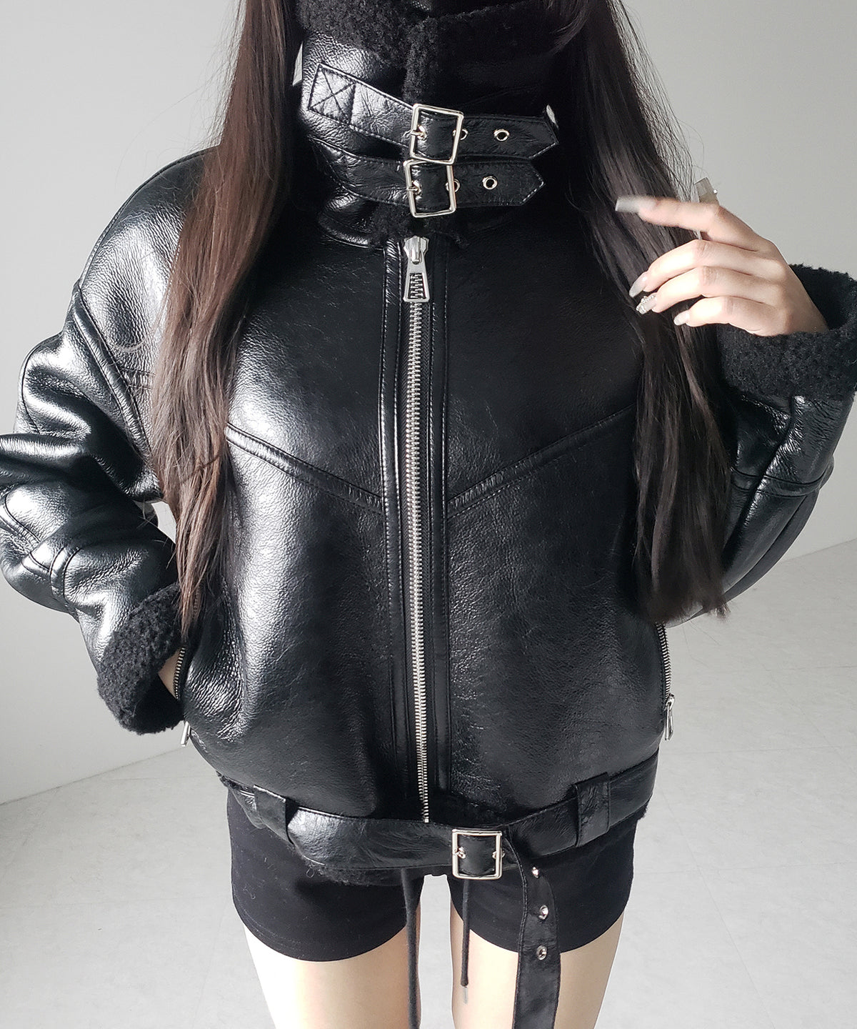 B-3ヴィンテージレザーボアムートンジャケット ／ B-3 vintage leather boa mouton jacket