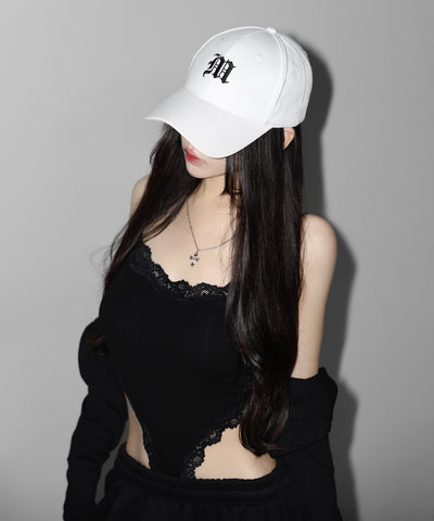 【 新色ホワイト追加！ 】M LOGO embroidery CAP ／ M LOGO 刺繍キャップ