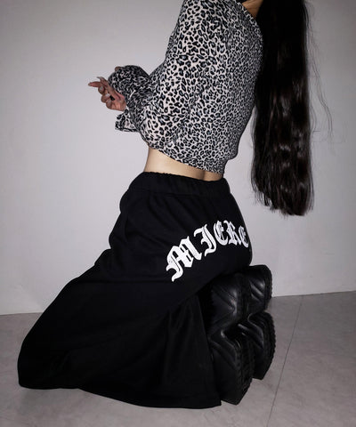 レオパードフロントリボンショートカーディガン ／ Leopard front ribbon short cardigan