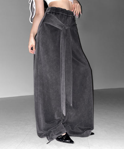 フェイクレイヤードピグメントスウェットワイドパンツ ／ fake layered pigment sweat wide pants