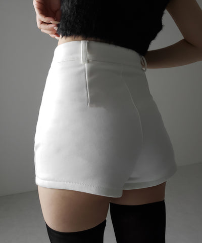 裏起毛ハイウエストタイトスパンショートパンツ ／ urakimo high waist tight span short pants