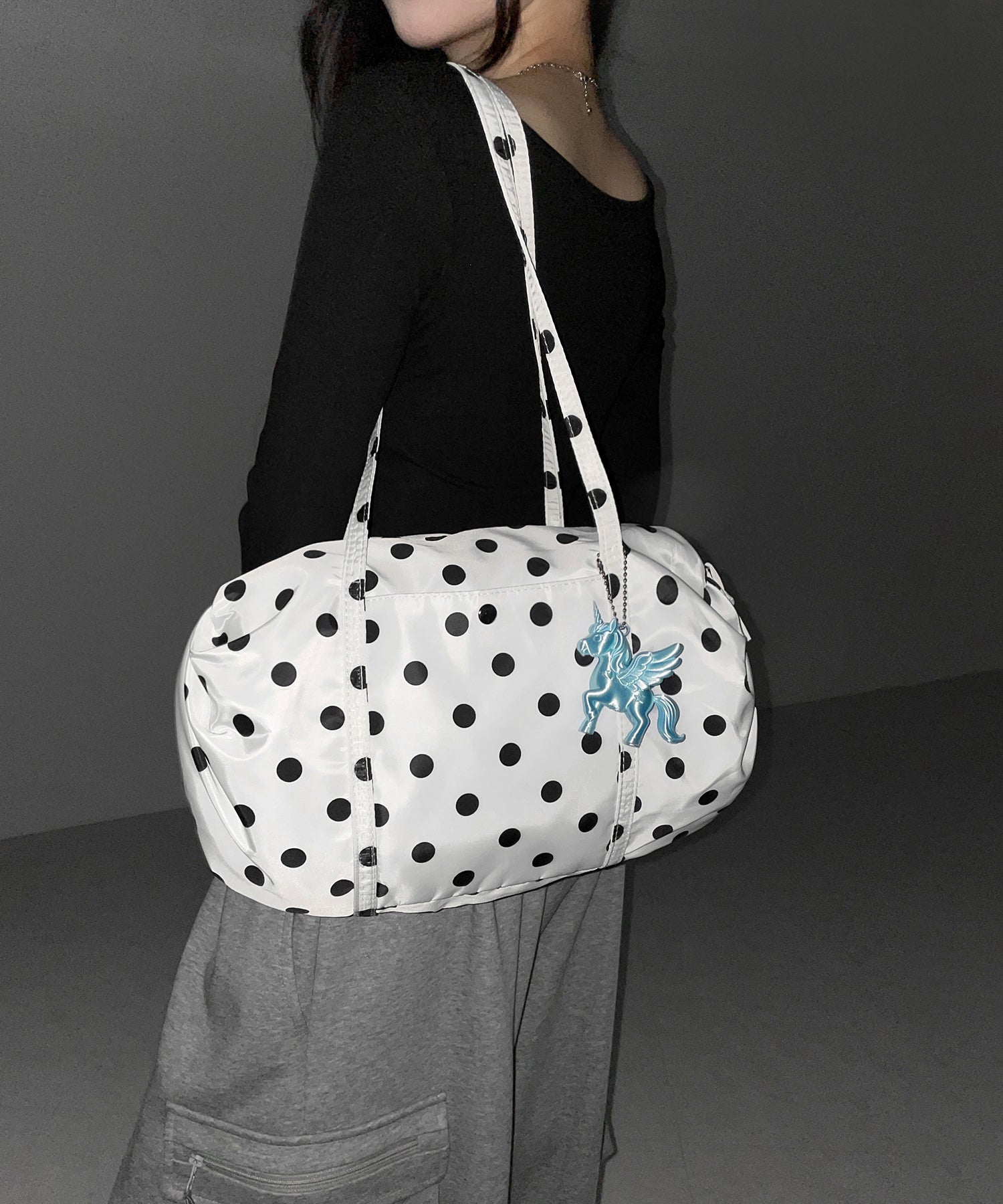 ドットミニボストンショルダーバッグ　／ Dot mini boston shoulder bag