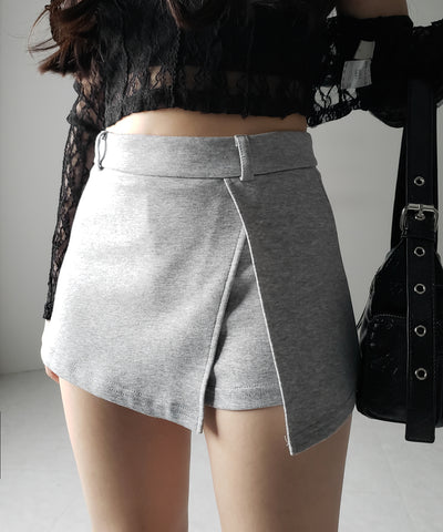 【 ２color 】レイヤードマイクロミニスカパン ／ layered micro mini skirt pants