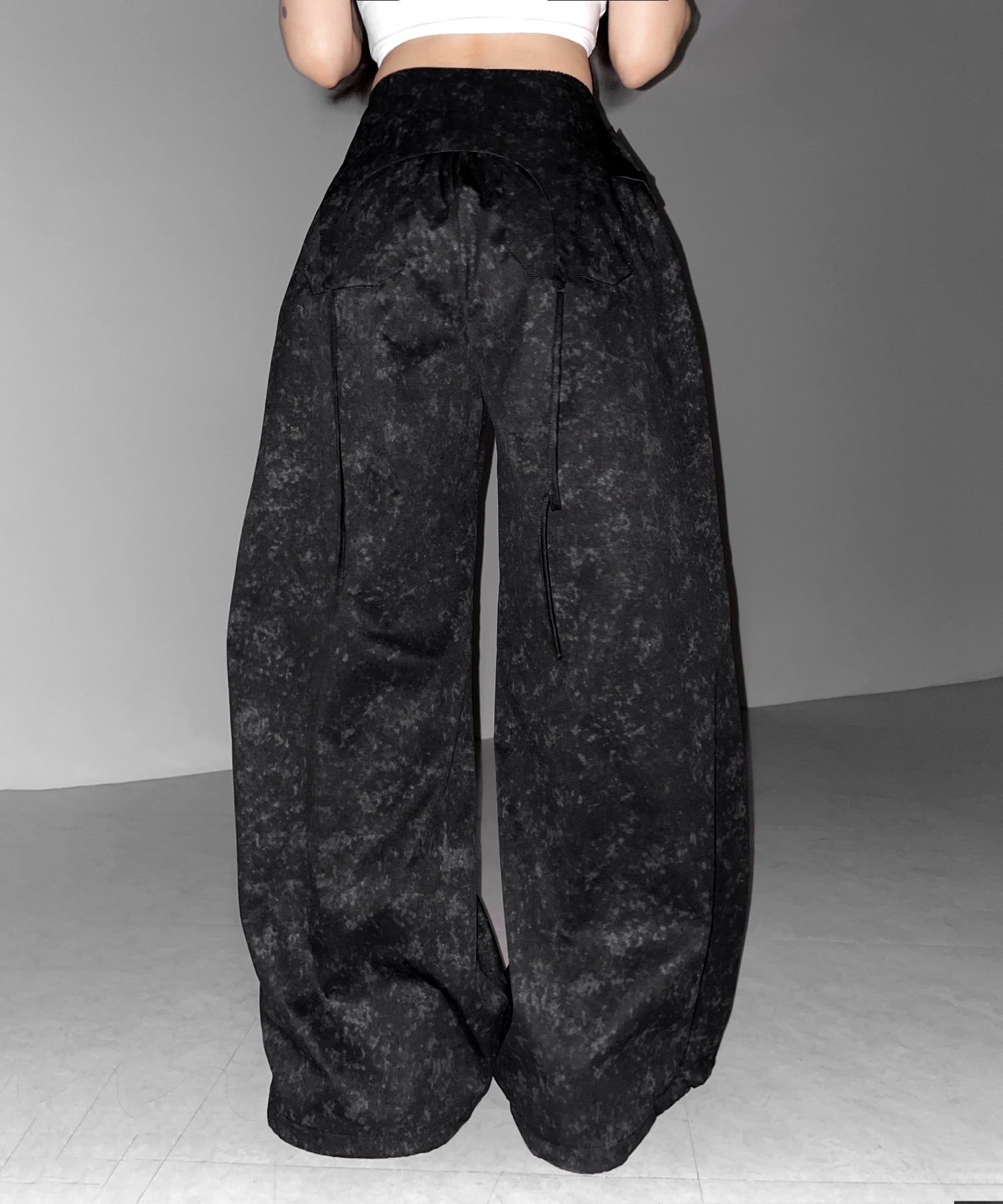 ガーターレイヤードヴィンテージタックワイドパンツ ／ garter layered vintage tack wide pants