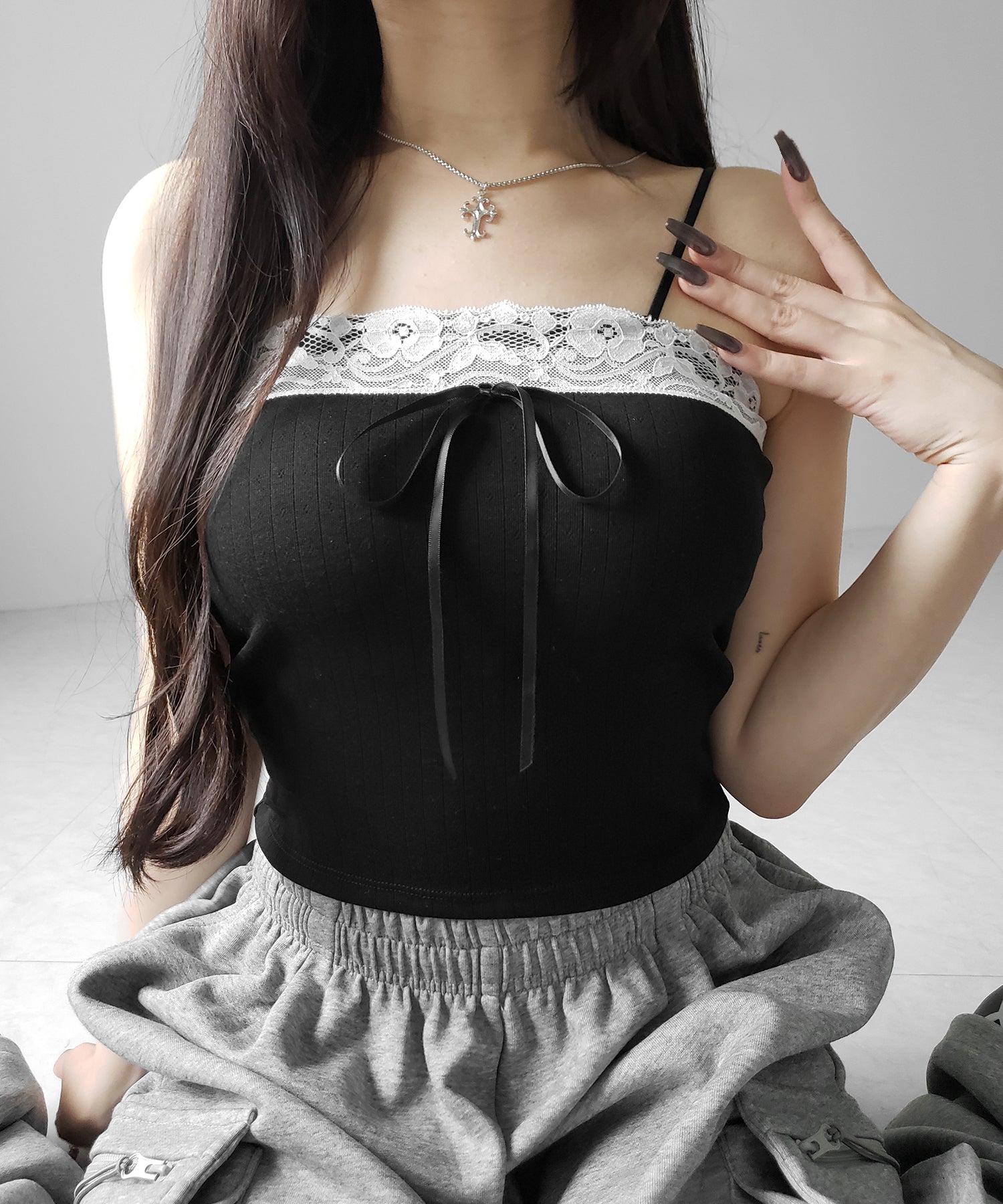 【4/3削除】maison de Dolce. ブロッサムキャミソール クロスデザインキャミソール | maison de Dolce.
