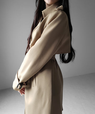 ウエストマークレディロングトレンチコート ／ waistmark lady long trench coat