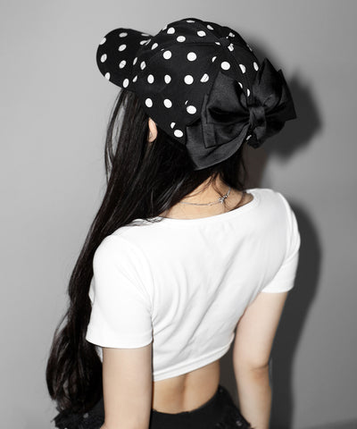 ドットバックリボンキャップ ／ DOT back ribbon CAP