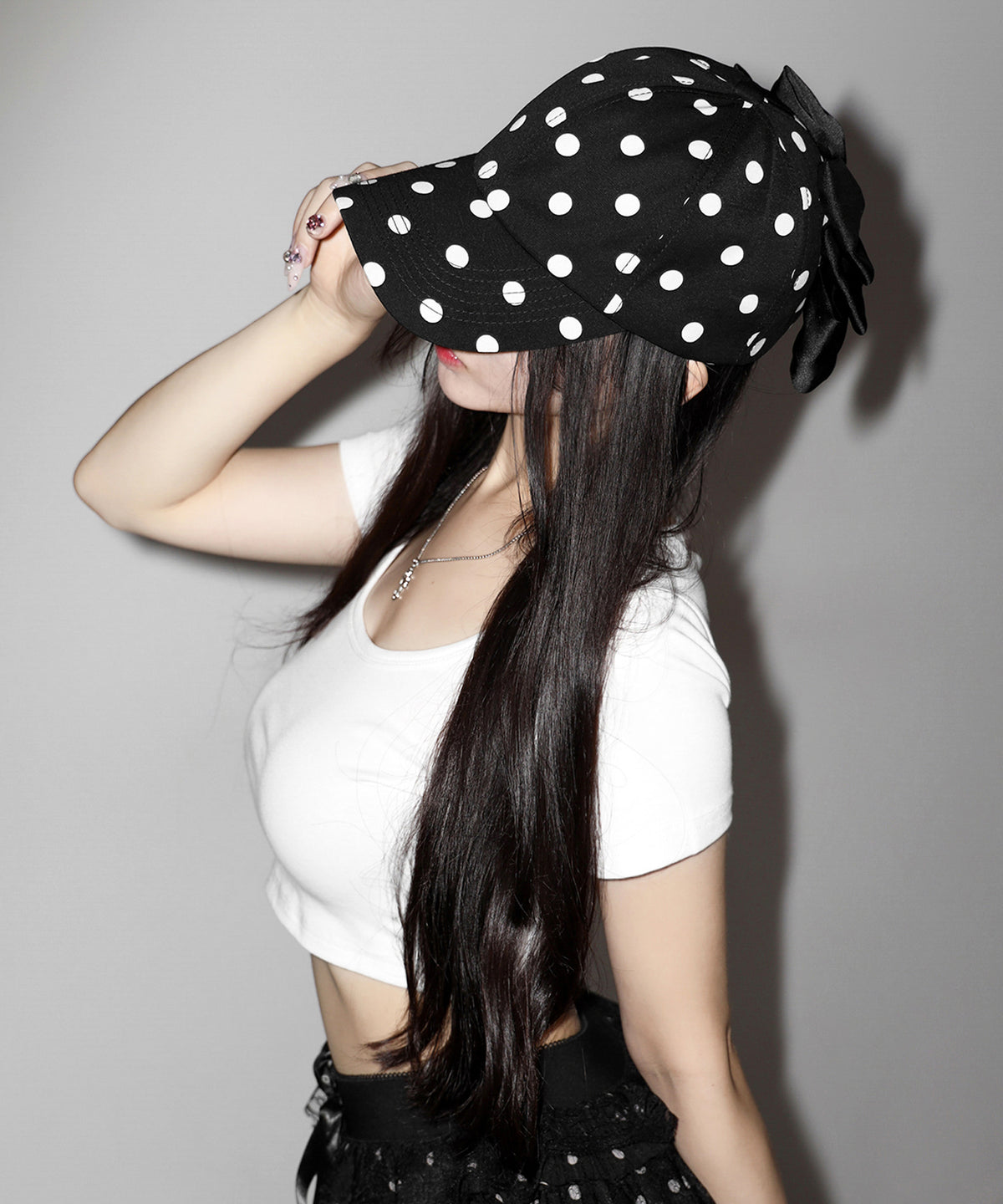 ドットバックリボンキャップ ／ DOT back ribbon CAP