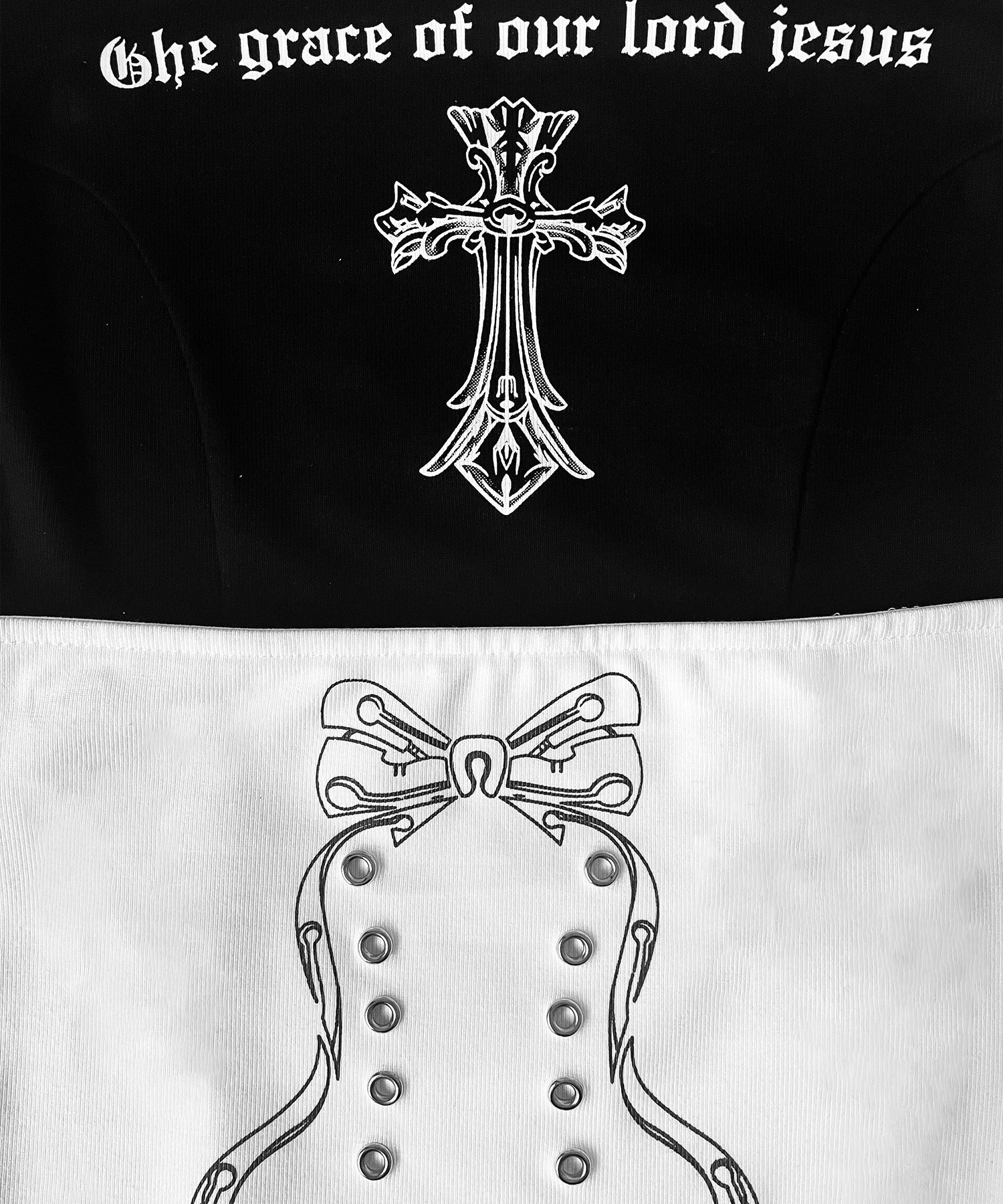 クロスグランジロゴベアトップス ／ cross grunge logo bare tops